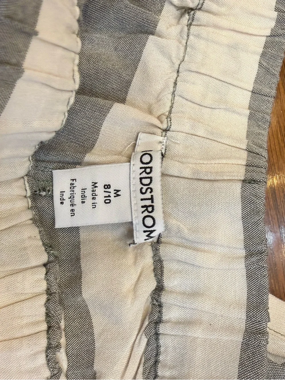 Nordstrom girls  Gray and White Striped Two-Piece skirt set